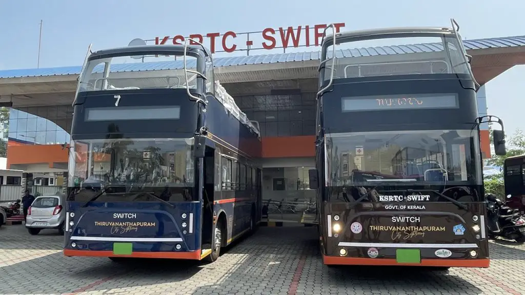 SWITCH EiV 22 eBuses added to KSRTC SWIFT fleet to boost Kerala Tourism