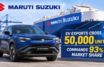 Maruti Suzuki EV Exports Cross 50,000 Units, Commands 93% Market Share maruti-suzuki-e1793442278790.